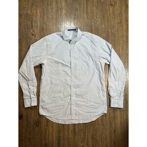 B Draddy Shirt Men's M Performance Blue Gingham Brendan Cotton Nylon Stretch